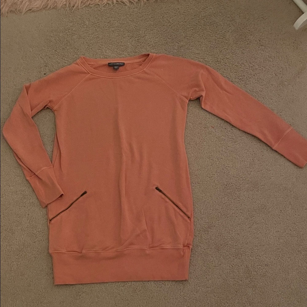 A Pea in the Pod Coral Crew Neck Maternity Sweater